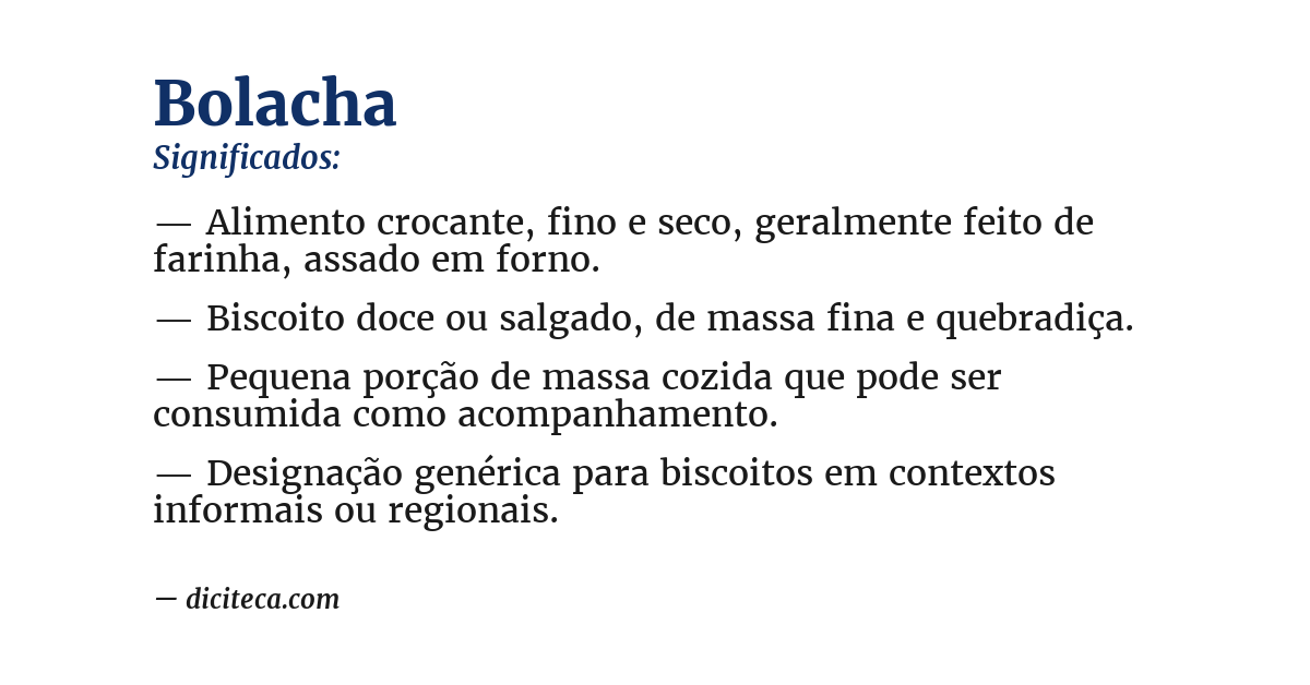 Significado de bolacha