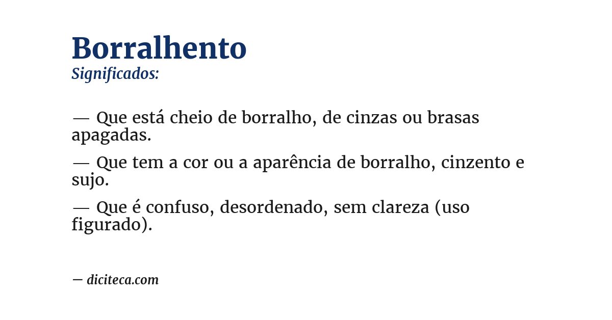 Significado de borralhento
