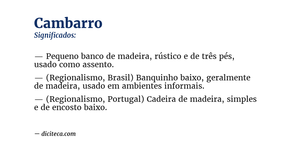 Significado de cambarro