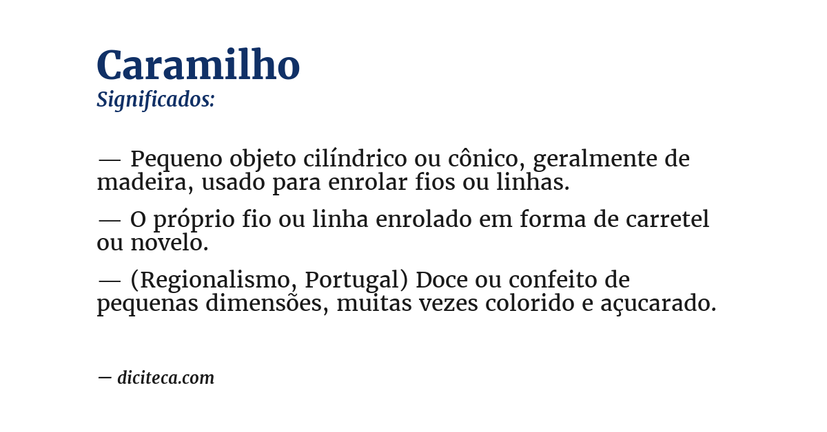 Significado de caramilho