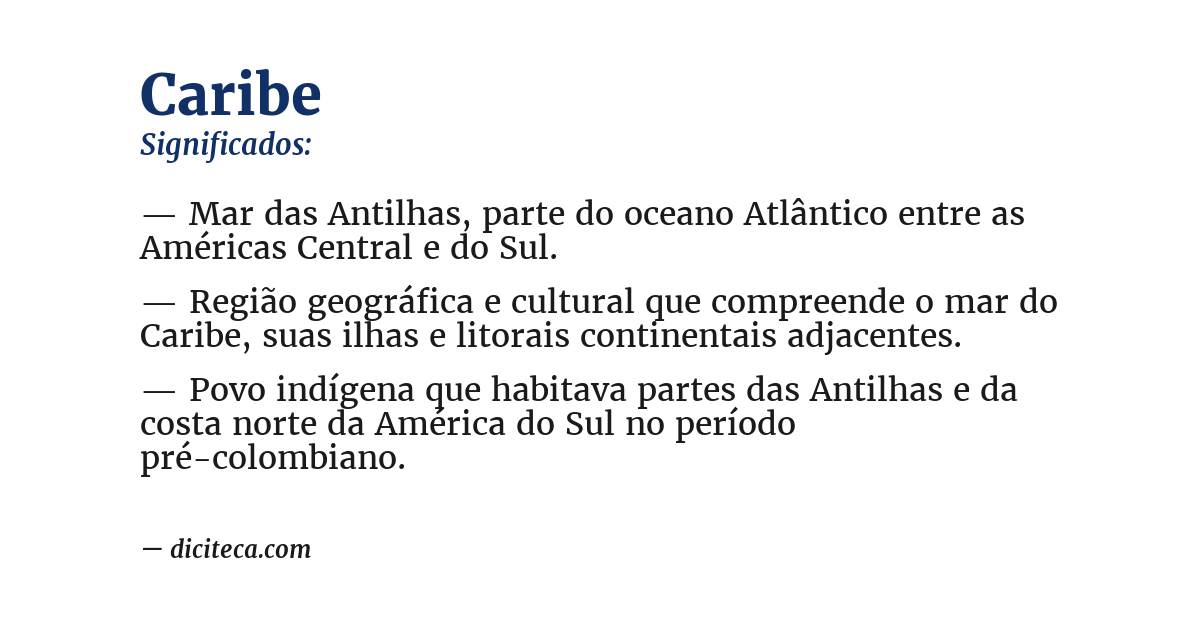 Significado de caribe