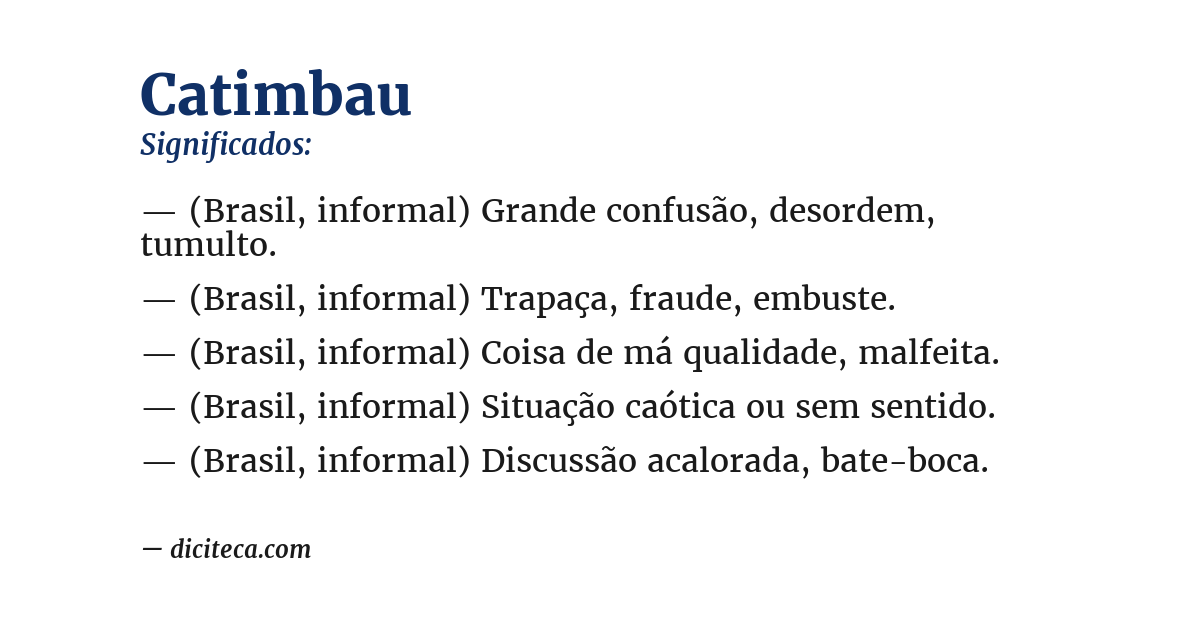 Significado de catimbau