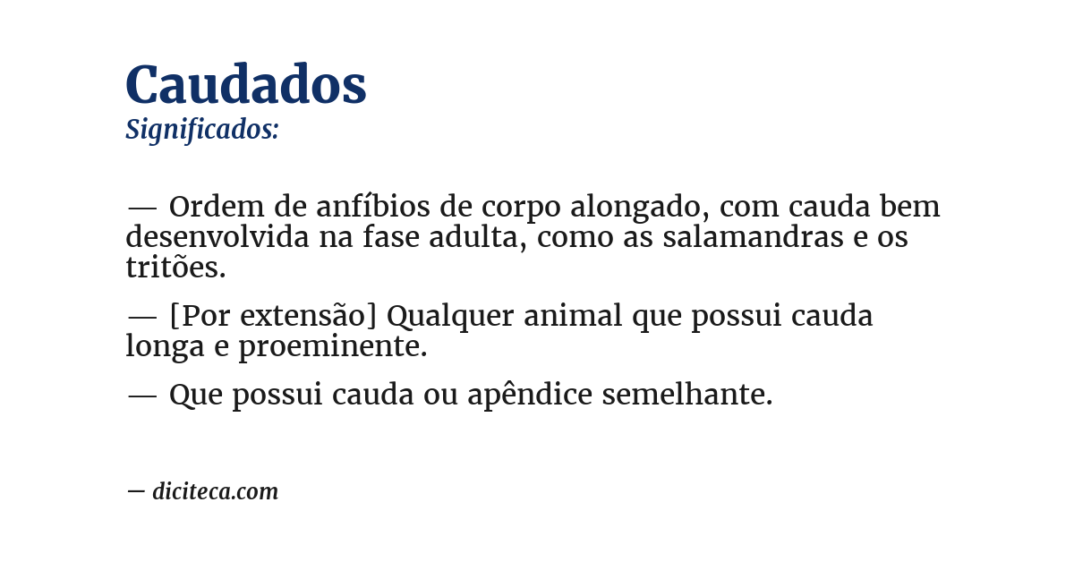 Significado de caudados