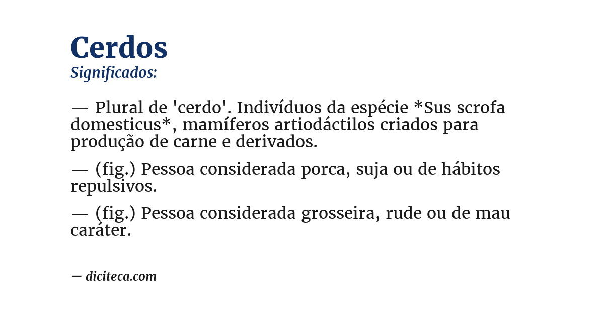 Significado de cerdos