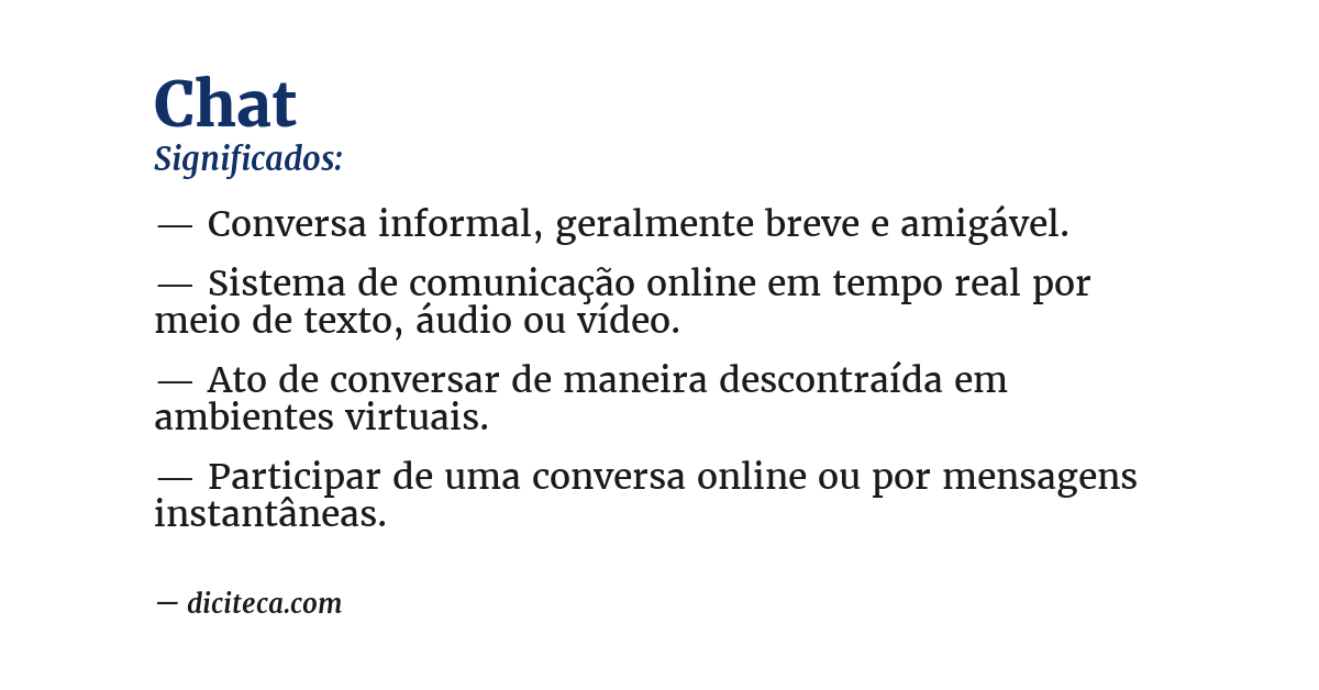 Significado de chat