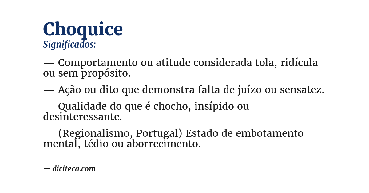 Significado de choquice