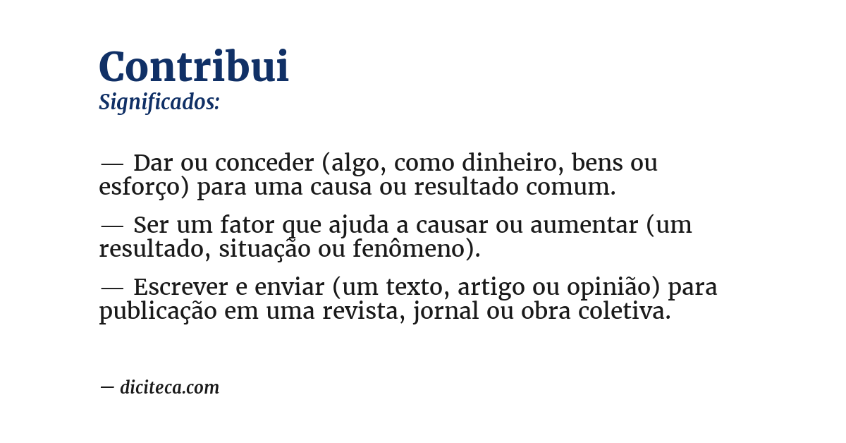 Significado de contribui
