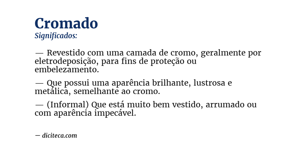 Significado de cromado