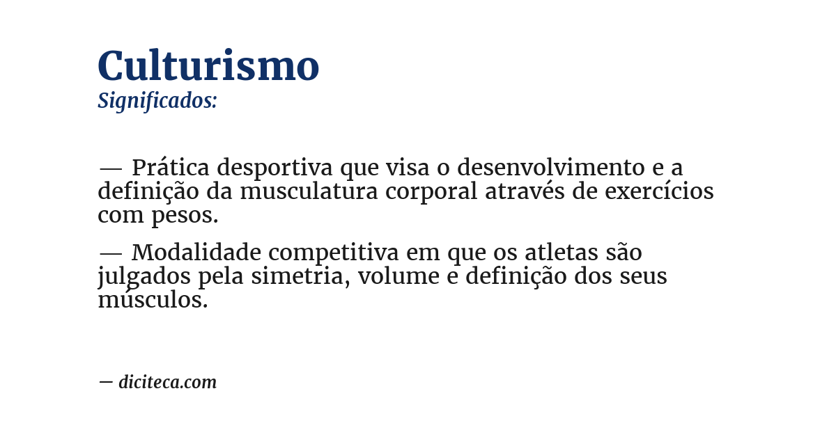 Significado de culturismo