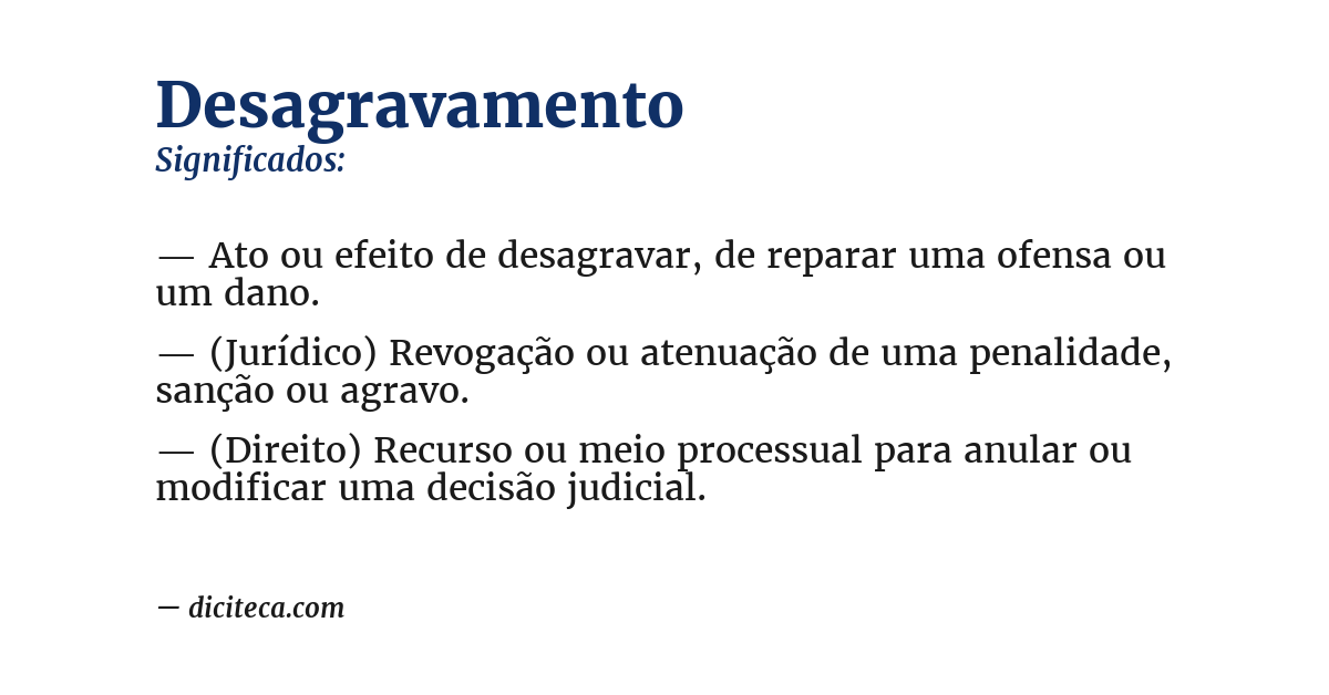 Significado de desagravamento
