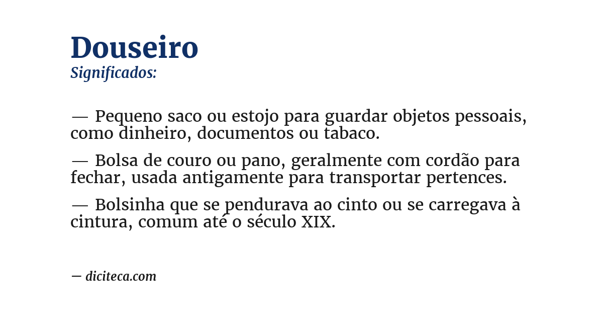 Significado de douseiro
