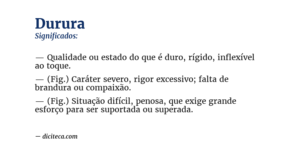 Significado de durura