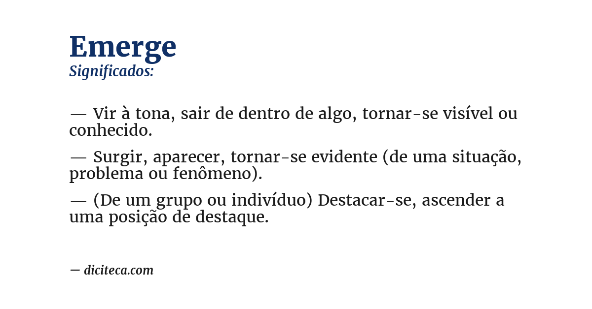 Significado de emerge