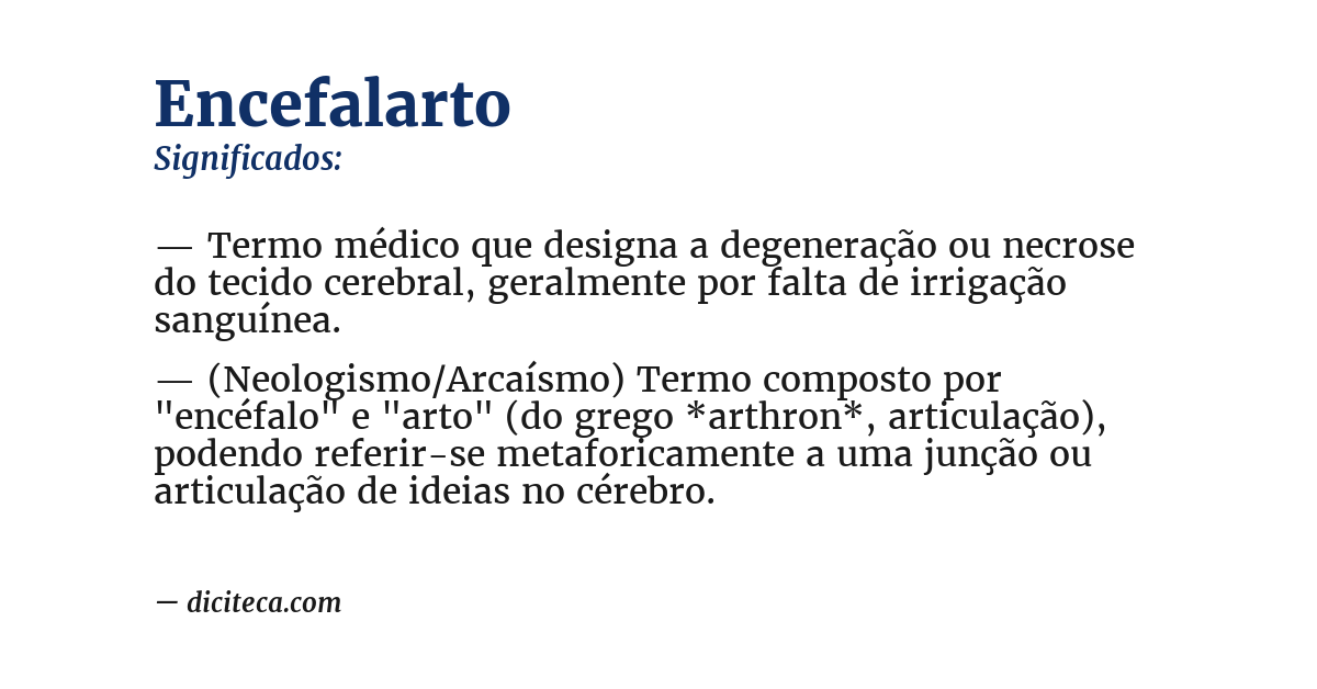Significado de encefalarto