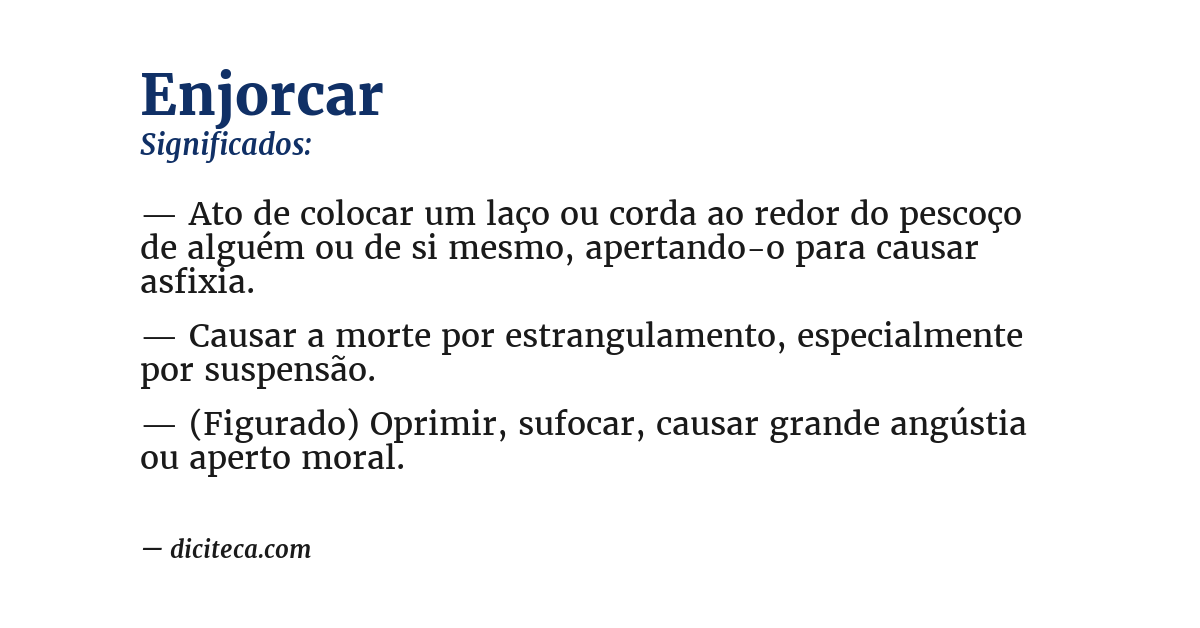 Significado de enjorcar
