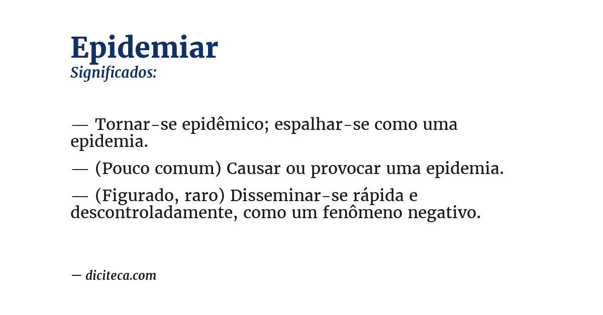 Significado de epidemiar