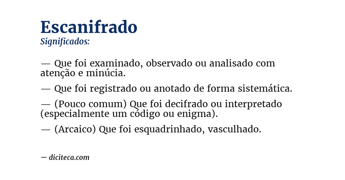 Significado de escanifrado