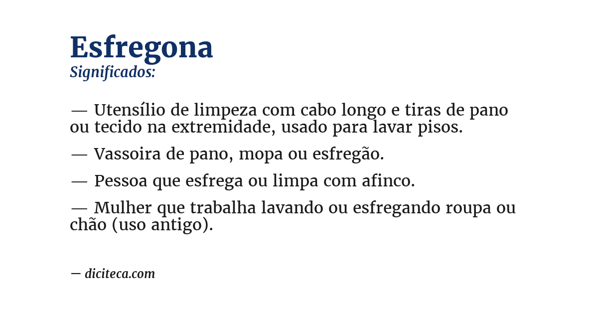 Significado de esfregona