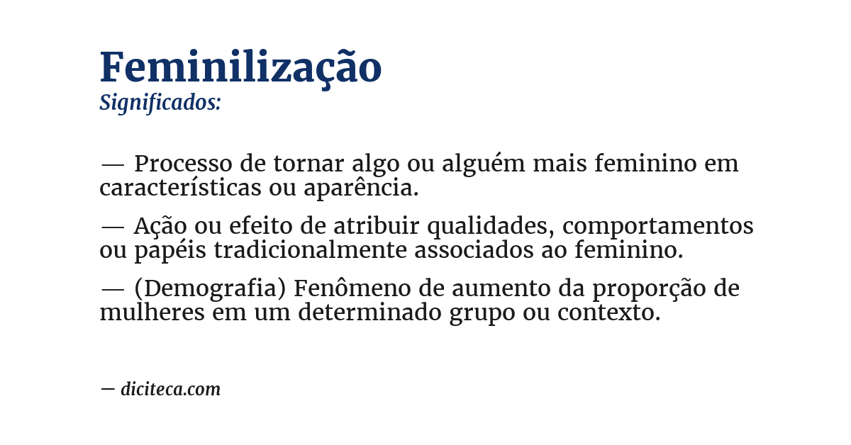 Significado de feminilização