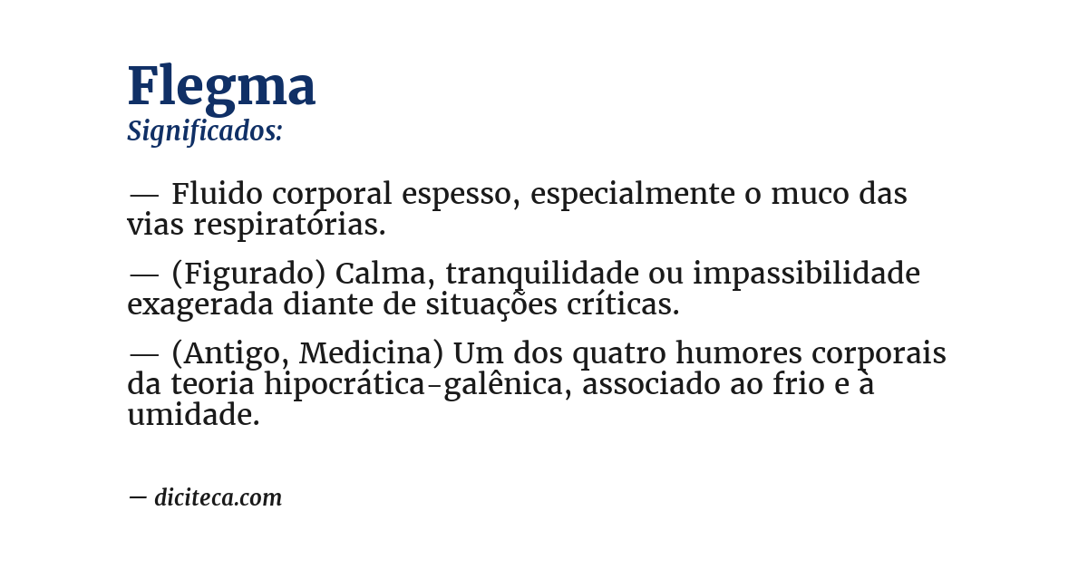 Significado de flegma