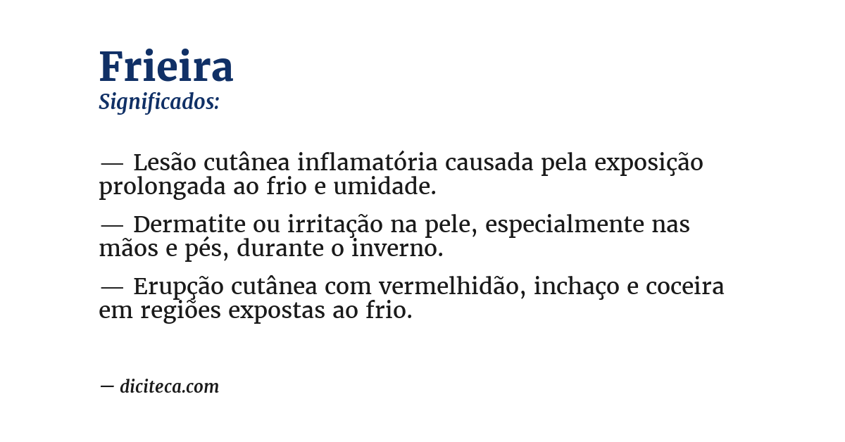 Significado de frieira