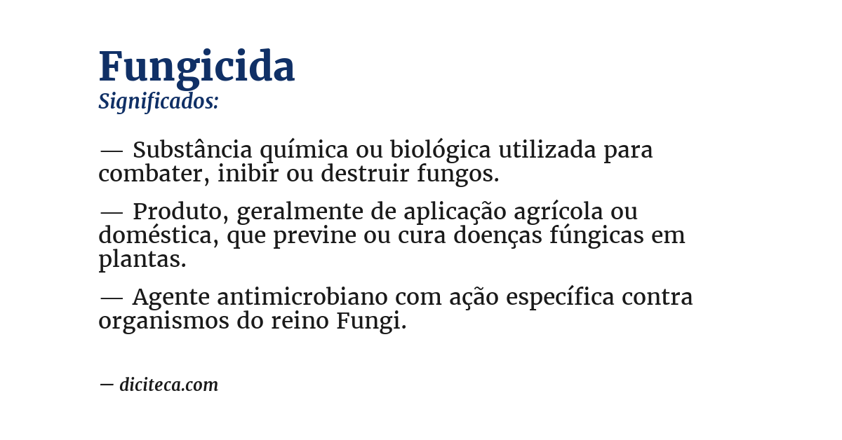 Significado de fungicida
