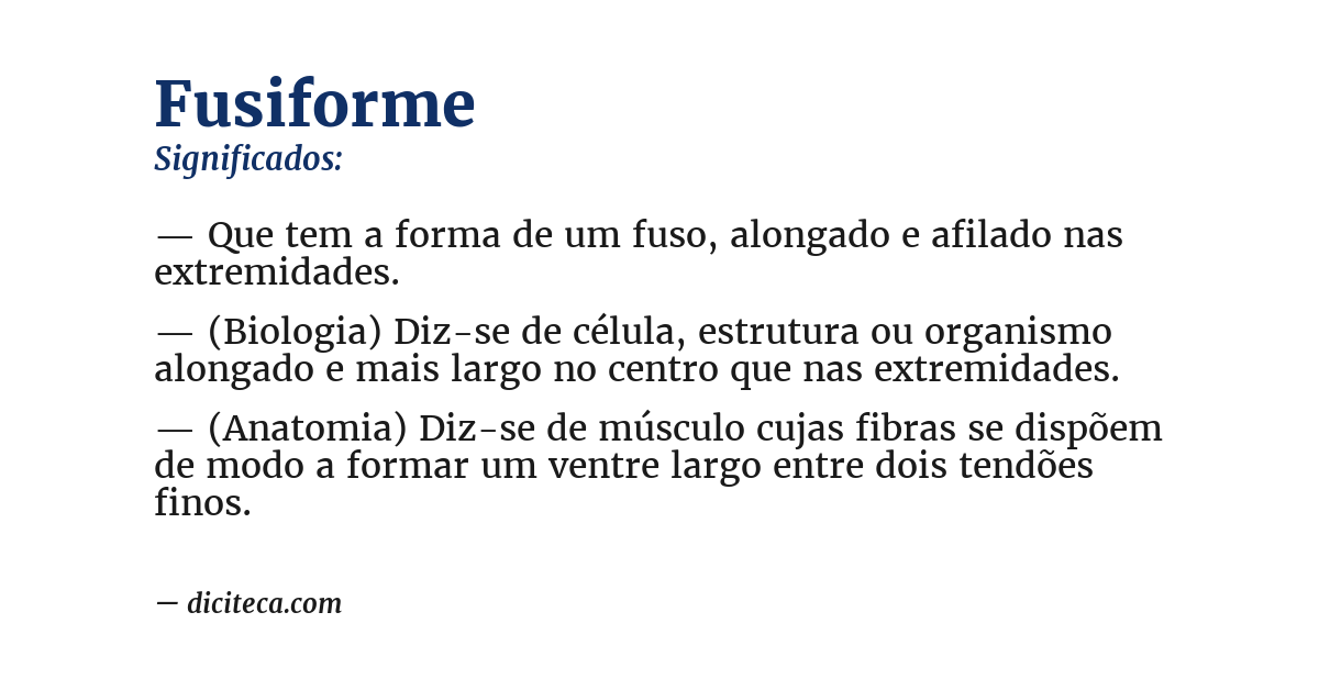 Significado de fusiforme