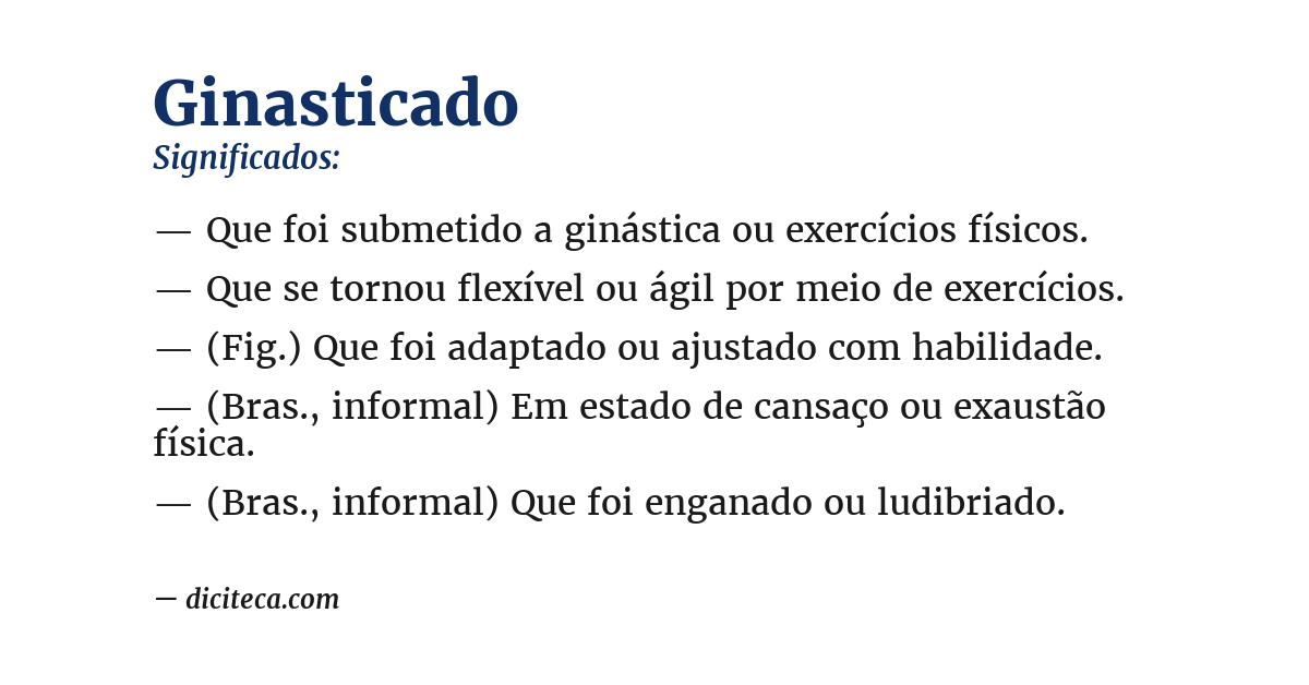 Significado de ginasticado