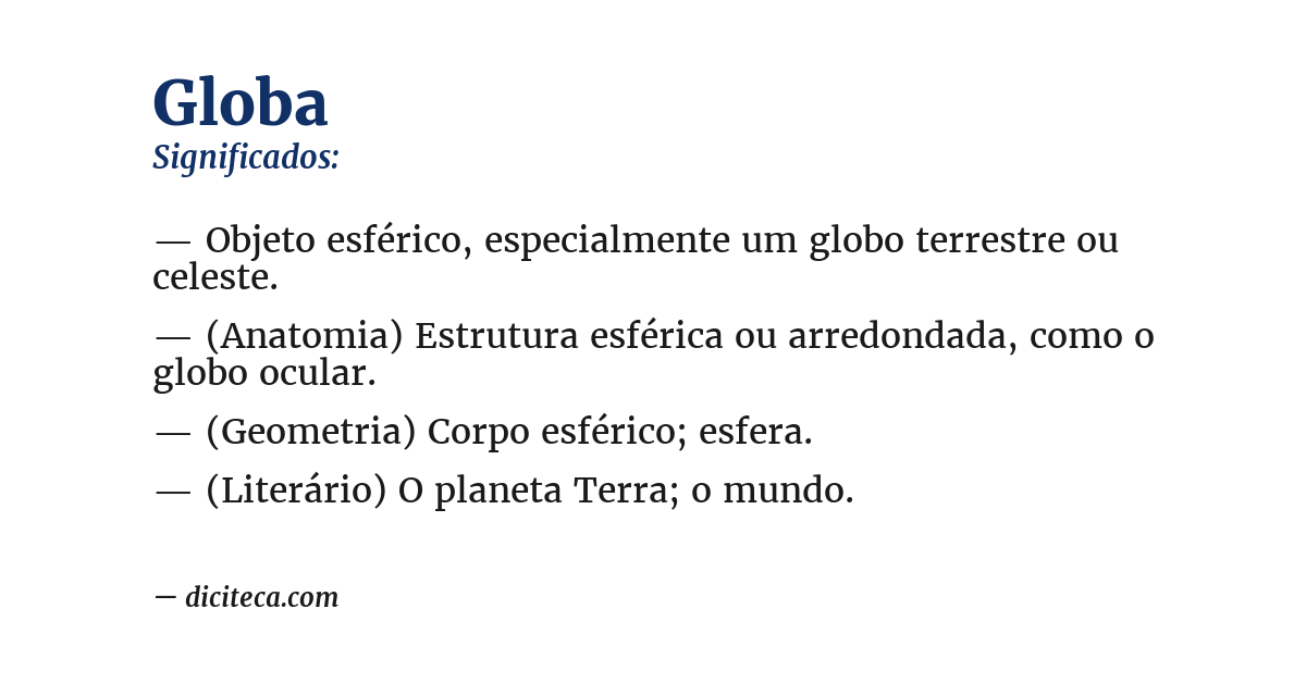 Significado de globa