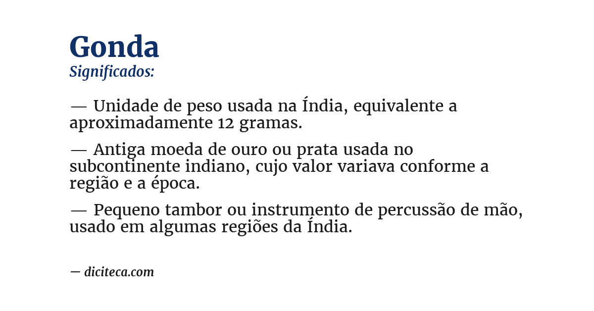 Significado de gonda