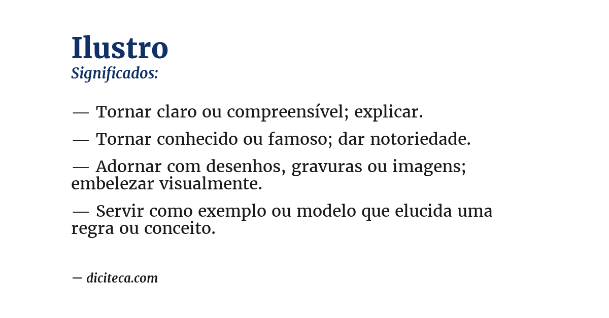 Significado de ilustro