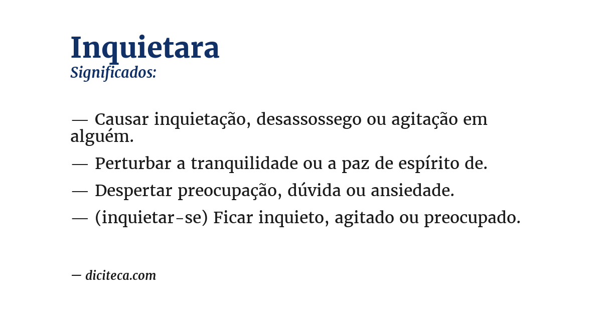 Significado de inquietara