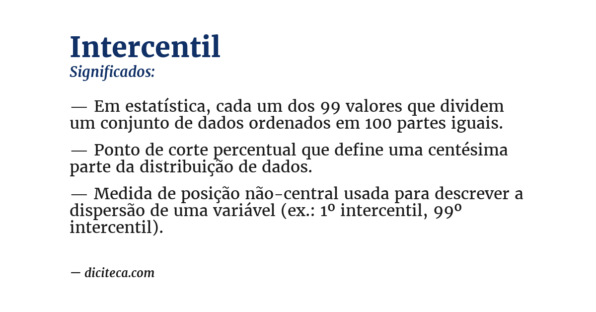 Significado de intercentil