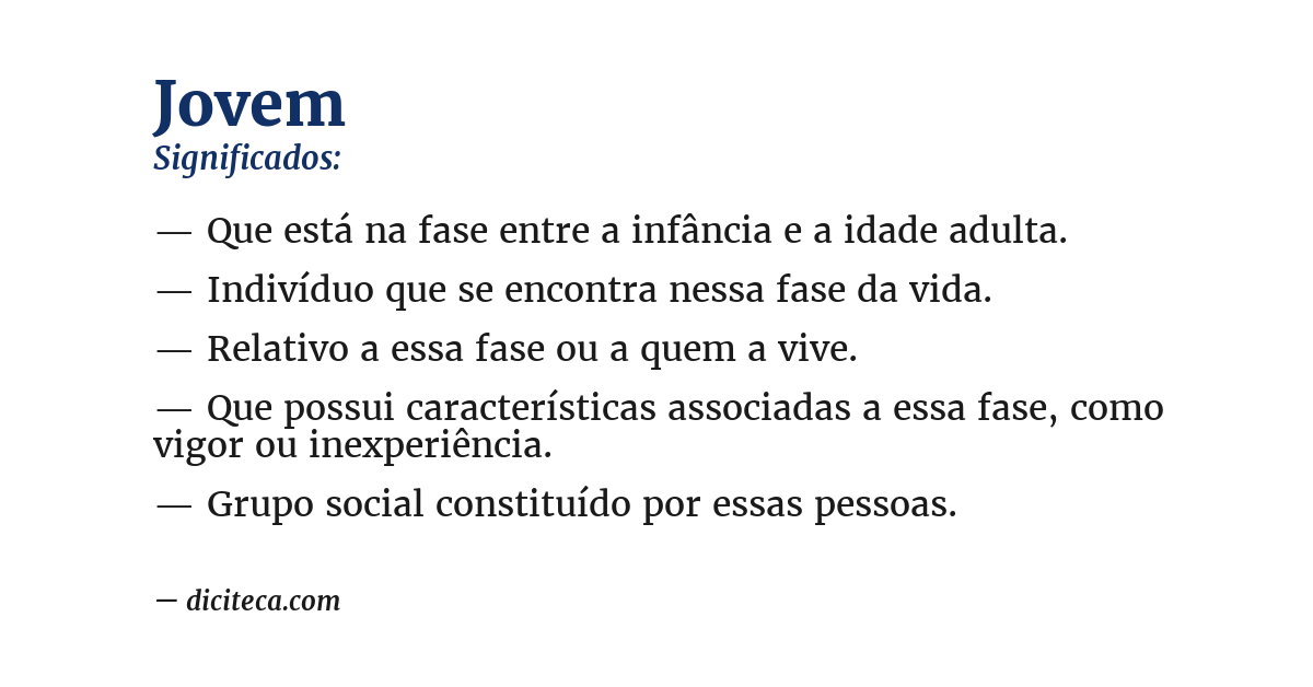Significado de jovem