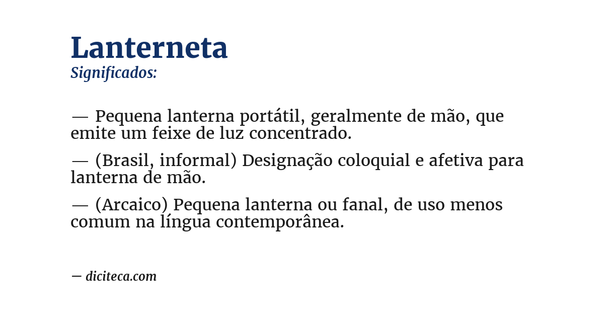 Significado de lanterneta