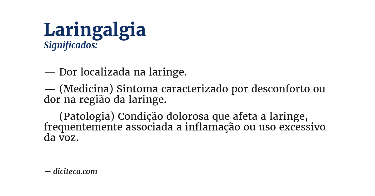 Significado de laringalgia