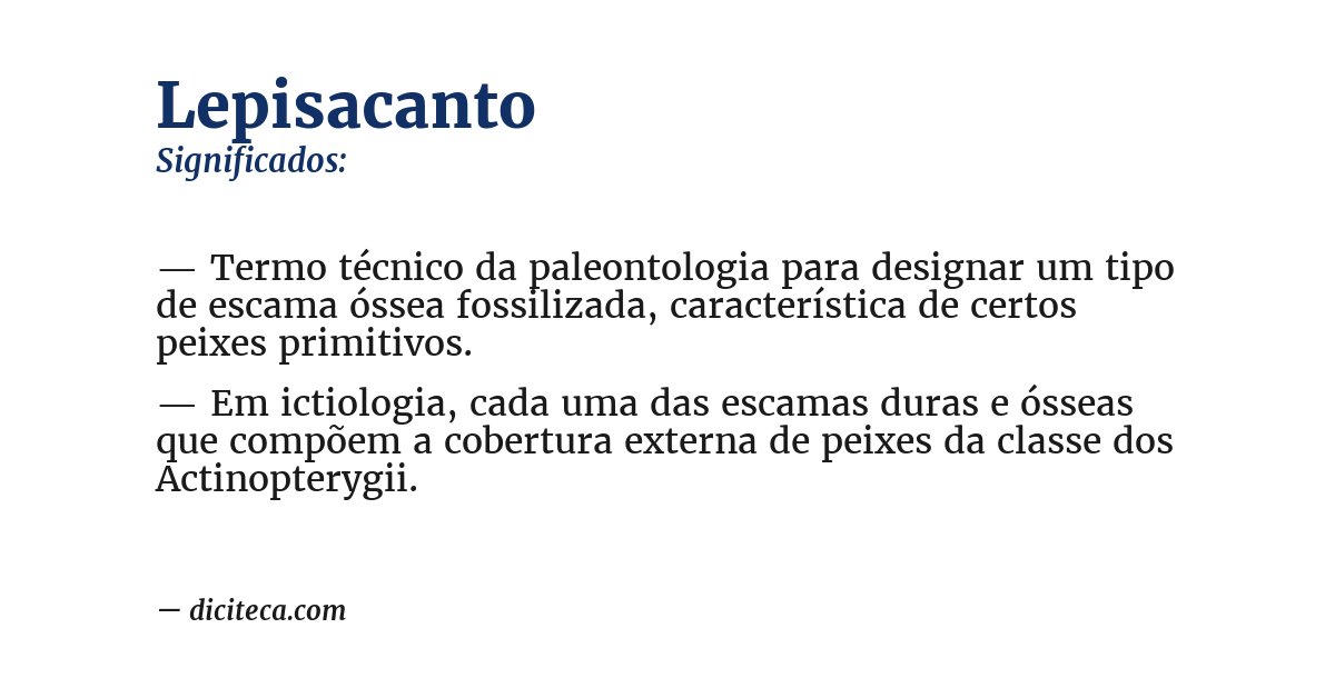 Significado de lepisacanto