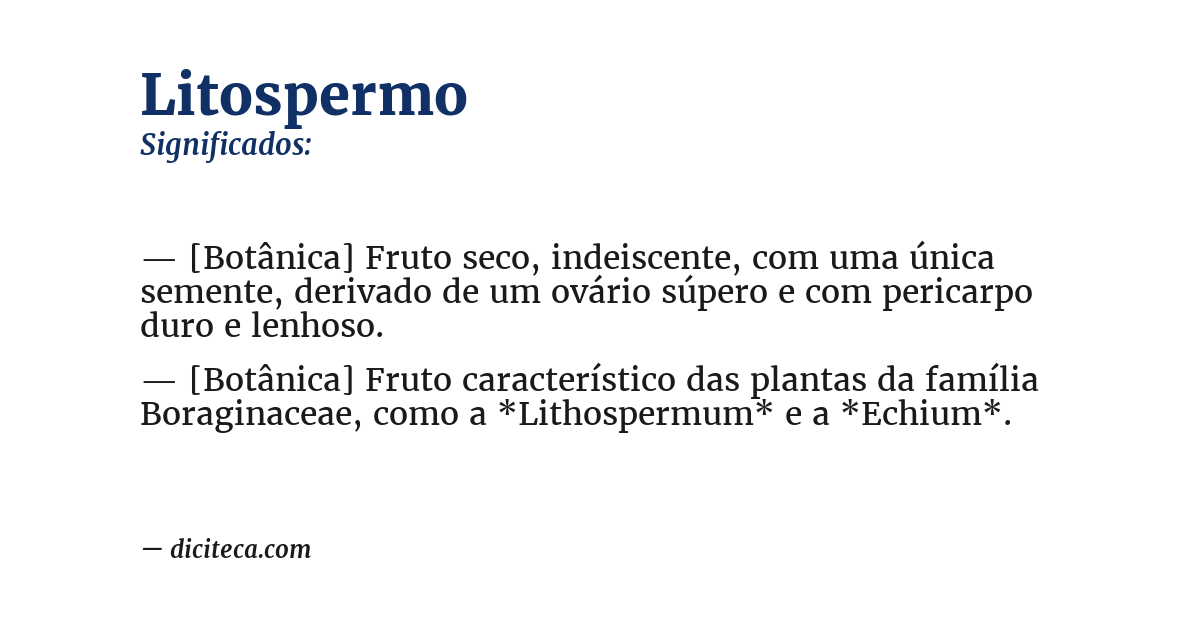 Significado de litospermo