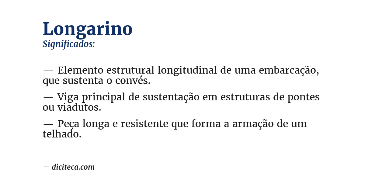 Significado de longarino