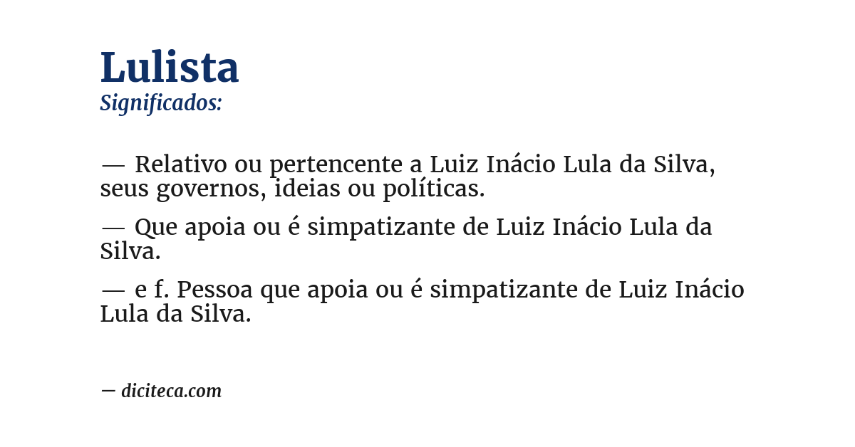 Significado de lulista