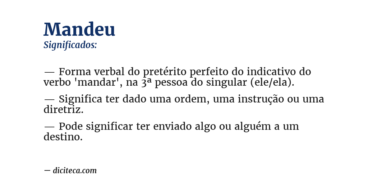 Significado de mandeu