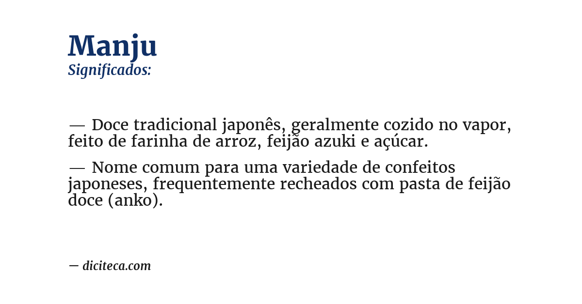 Significado de manju
