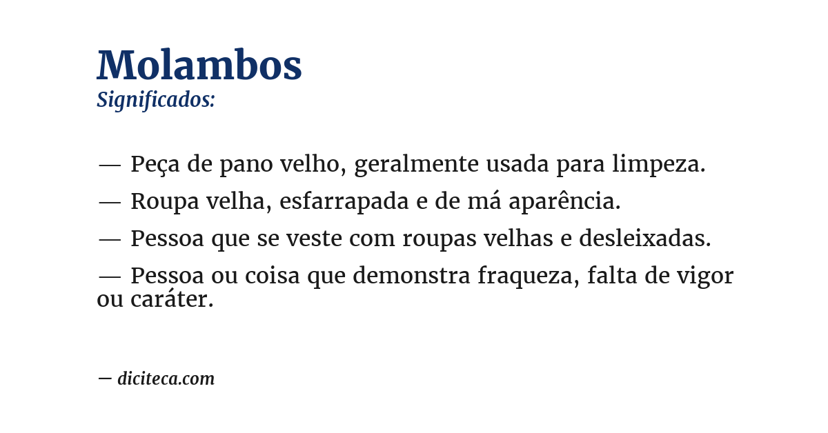 Significado de molambos