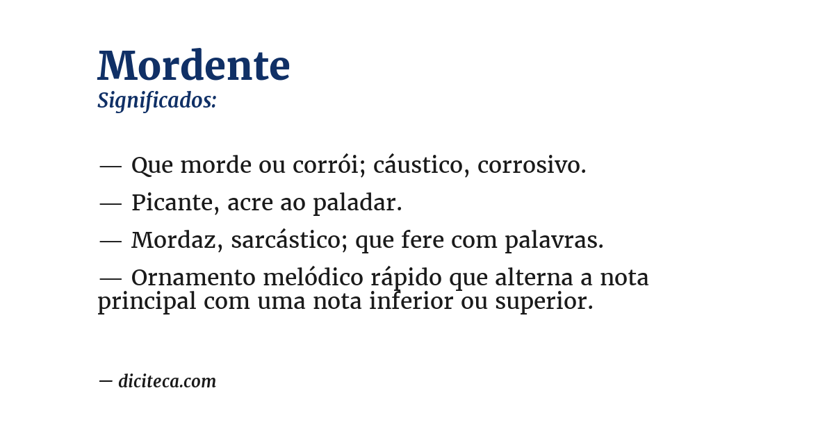 Significado de mordente