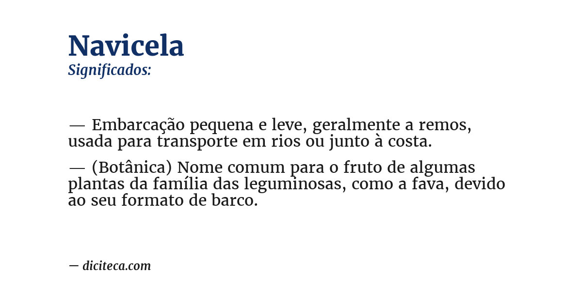 Significado de navicela