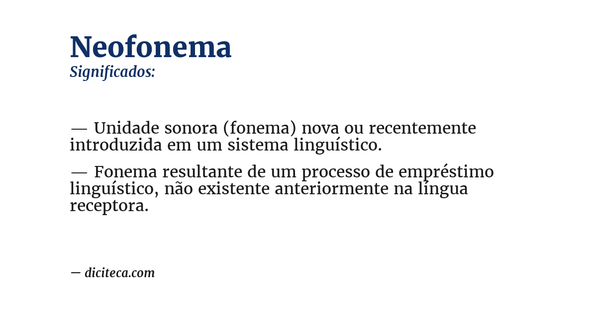 Significado de neofonema