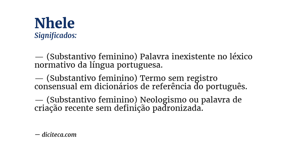 Significado de nhele