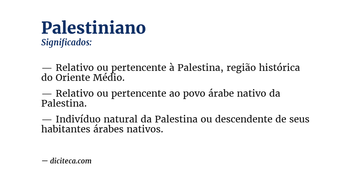Significado de palestiniano
