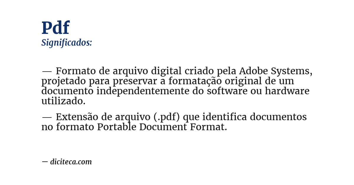 Significado de pdf