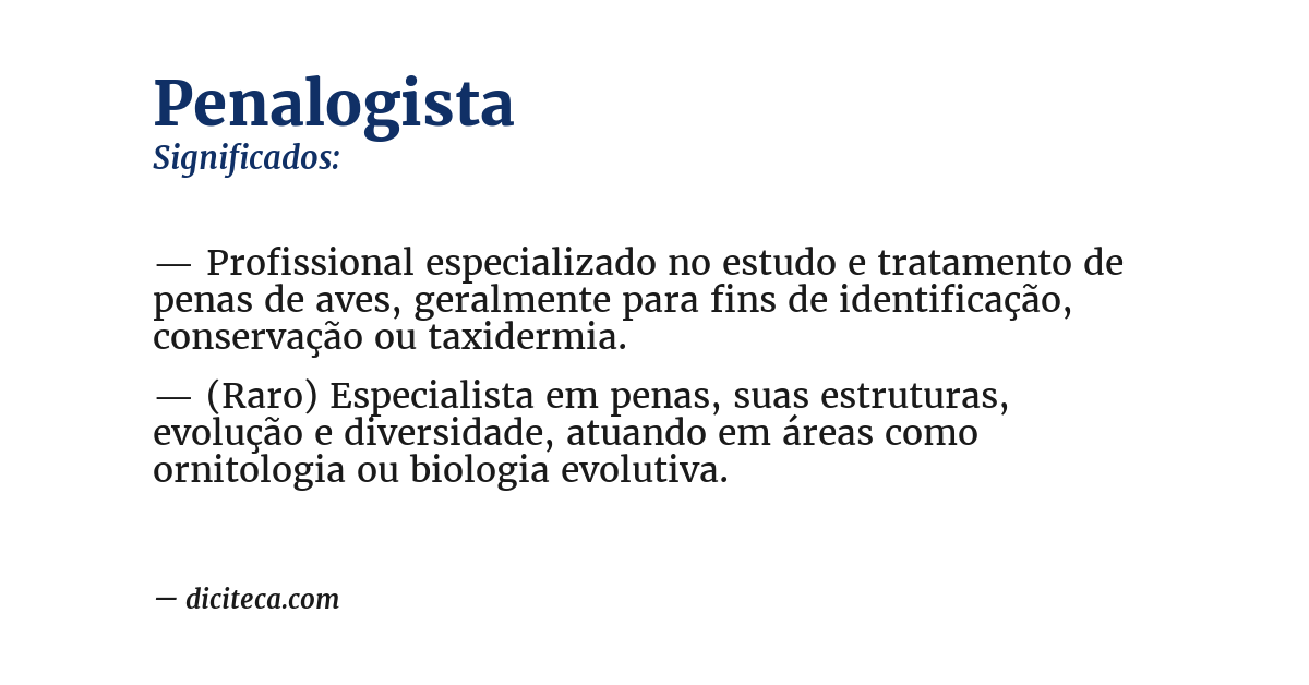 Significado de penalogista